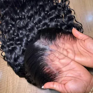40Inch Water Wave Kinky Curly Human Hair Wigs 13x4 & 13x6 HD Lace Frontal Deep Wave Glueless Wear-and-Go Wigs for Women
