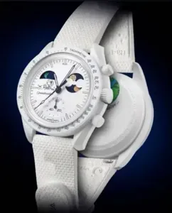 High quality New 2026 Bioceramic Planet Moon 25 Colors Quarz Watch Mission to Mercury 42mm Full Function Chronograph Men