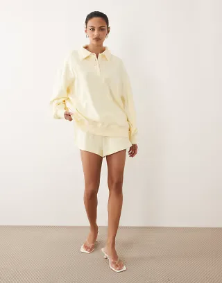 WeWoreWhat sweater and shorts set in yellow