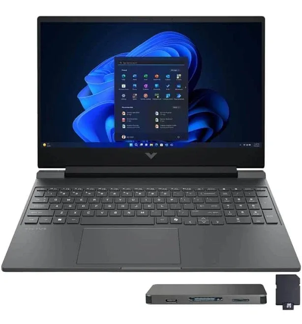 HP - Victus 15.6" FHD Gaming Laptop,Intel i5-13420H,16GB RAM,512GB PCIe SSD+1TB Dock Set,GeForce RTX 4050,Win 11Pro - Si