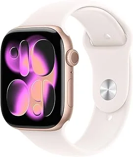 Watch Series 11 GPS 42mm Smartwatch with Rose Gold Aluminium Case with Light Blush Sport Band M/L. Sleep Score, Fitness