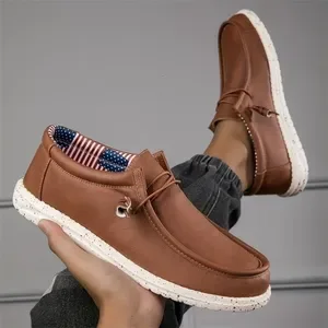 Mens Casual Loafers, Soft Comfortable Slip-On Flats, Walking Boat Shoes for Men