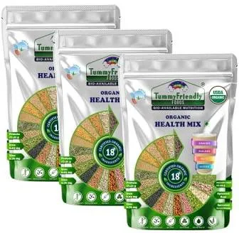 TummyFriendly Foods 100% Organic Health Mix for Kids and Adults. No Chemicals, No Pesticides, No GMO 2400 g (Pack of 3)