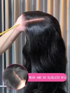 Human Hair HD 13X6 Body Wave Lace Frontal Wig 13X4 Front Human Hair Ready To Wear Go Glueless Wig 200 Density 30 40 Inch