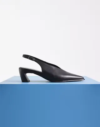 Vagabond Shoemakers Ilona high vamp sling back heels in black leather