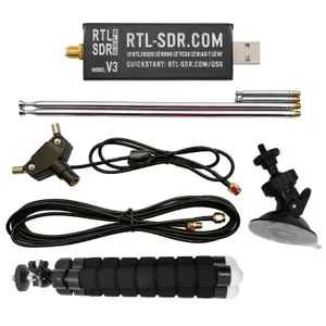 RTL SDR Software Defined Radio Receiver with Multipurpose Dipole Antenna, High Sensitivity, Wide Frequency Range, Ideal