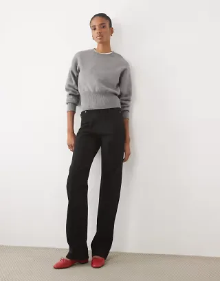 ASOS DESIGN Tall comfort stretch straight leg jean in black