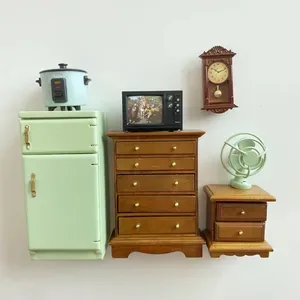 Miniature Dollhouse Refrigerator Magnet - 3D Retro Kitchen Appliance Model - Cute Home Decor Accessory