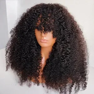Hd Lace Wig 13x6 Glueless 250 Density Kinky Curly Human Hair Wigs with Bang 360 Full Lace Wig 8-30 Inches Burmese Curly