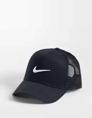 Nike Rise Swoosh cap in black
