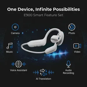 Free Shipping 2026 Smart Bluetooth Headset with Camera, HD Recording Outdoor Sport Earphones, AI Translation for Cycling