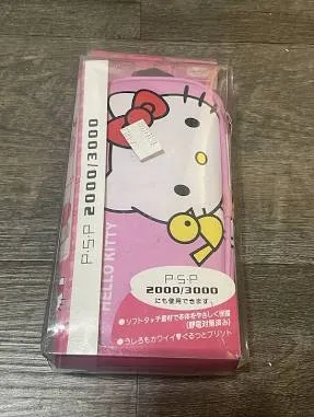 Hello Kitty Psp Pouch Case White 2000/3000 Compatible