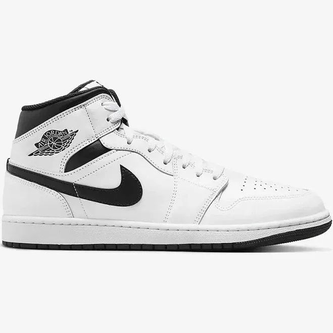 Jordan | AIR JORDAN 1 MID { WHITE/BLACK-WHITE-BLACK, 10