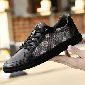 Cross-border men's plaid board shoes for autumn, new arrivals, small leather shoes, sp