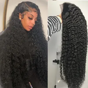 13x4 Lace Front Wigs - 280% Density Curly & Straight Human Hair Wigs - Preplucked HD Transparent Lace - Black & Blonde C