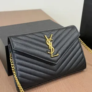 Designer Bag Shoulder Bag Chain Crossbody Envelope Purse - High Quality Luxury Flip Handbag with Wallet Chain - Fashiona