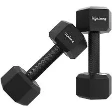 Lifelong PVC Hex Fixed Dumbbells