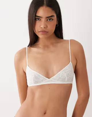 Cotton On lace bralet in white