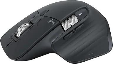 MX Master 3S - Wireless Performance Mouse with Ultra-fast Scrolling, Ergo, 8K DPI, Track on Glass, Quiet Clicks, USB-C,