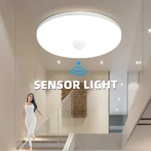 Motion Sensor LED Ceiling Light - Smart Circular Luminaire for Indoor Living Room, Aisle, and Home Decor - Energy Effici