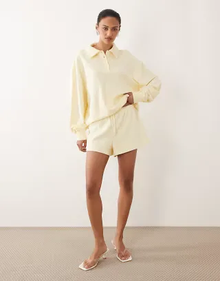 WeWoreWhat paperbag shorts in yellow - part of a set