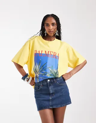 Cotton On original denim mini skirt in celeste blue