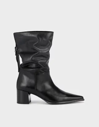 Vagabond Shoemakers Giselle slouchy ankle boots in black leather