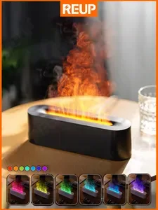 Other Electronics Reup Air Humidifiers - 7-Color Flame Mini Essential Oil Diffuser for Sleep and Atmosphere