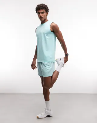 4505 Icon 5 inch quick dry training shorts with zip pockets in mint