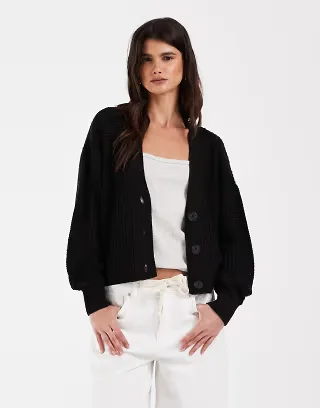 Only knitted cardigan in black