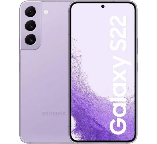 Samsung Galaxy S22/S22+/S22 Ultra Unlocked Android Smartphone | 6.6 in | 20.0 MP or More | 5G | Purple | 128 GB | Samsun