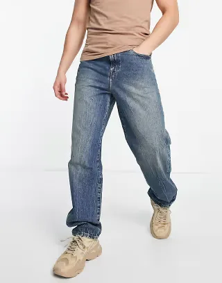 ASOS DESIGN baggy jean in dark tint