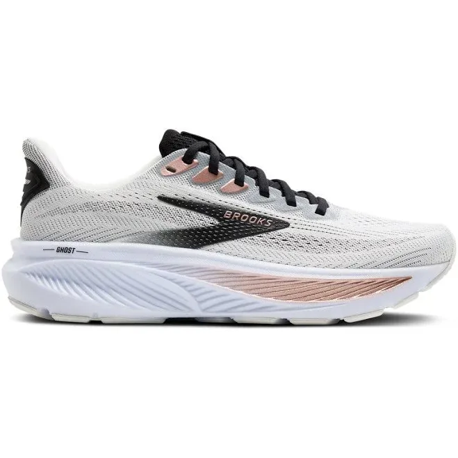 Brooks Women's Ghost 17 Running Shoes White/Pink - Men's Training at Academy Sports