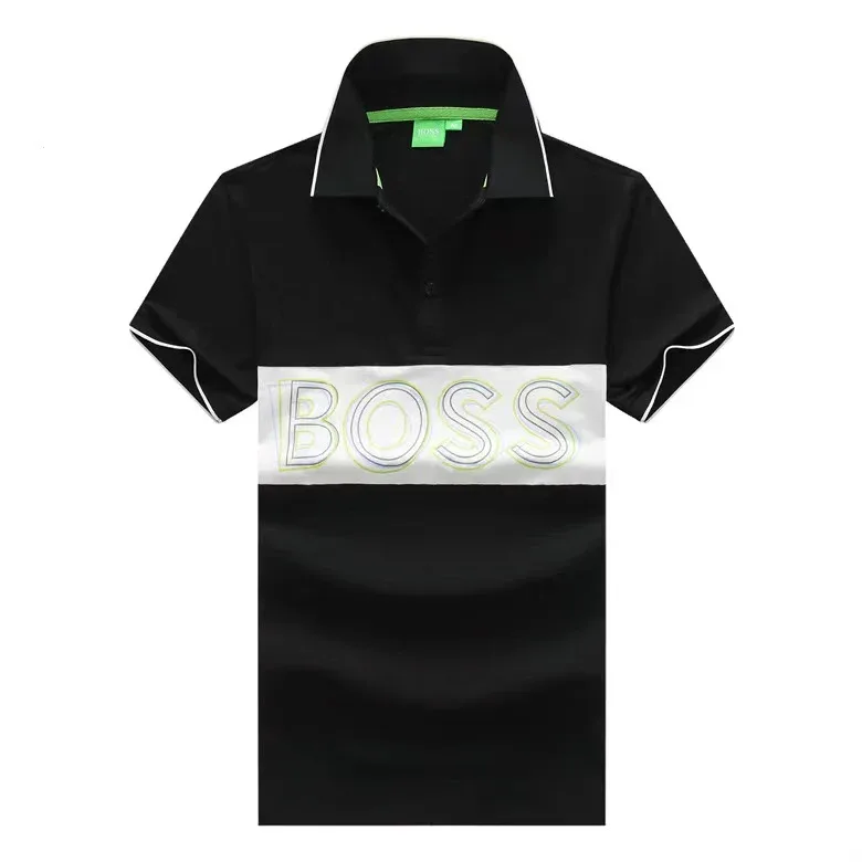 Men's Cotton Logo Regular Fit PoloShirt|Black