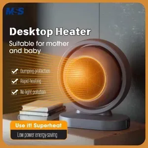 Z251212 380W Portable Electric Heater - Fast Heating Small Desk Fan - Convenient Home Room Heater for Winter