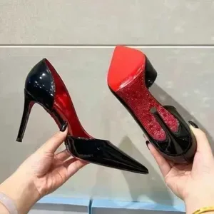 Lacquer Leather High Heels - Pointed Toe Thin Heel Pumps for Women - Stylish Shallow Mouth Design - Z251218