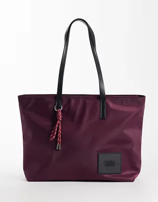 Accessorize nylon tote bag in berry