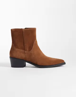 Vagabond Shoemakers Kelsey suede cowboy ankle boots in brown