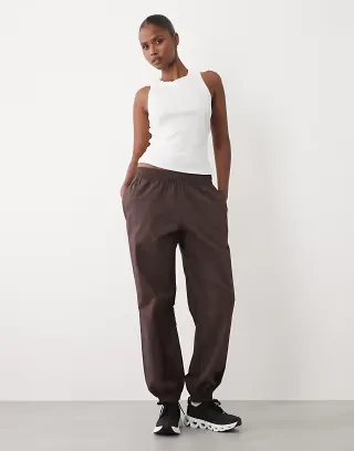 4505 loose fit ripstop cotton cuffed lifting pants with zip pockets in raisin