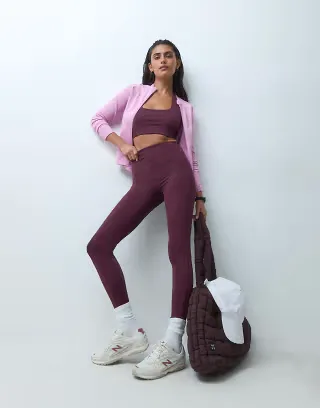 4505 active sculpting high waist gym leggings in wine