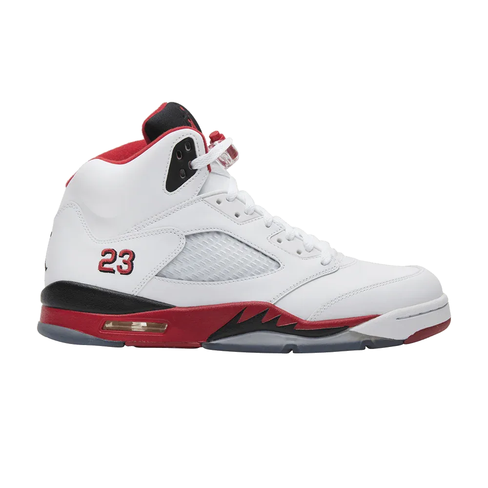 Air Jordan 5 Retro Fire Red Black Tongue