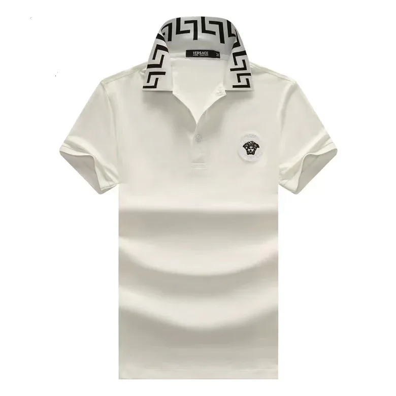 Medusa Jean Couture Men's Cotton Polo Shirt-White
