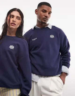 Reebok graphic sweatshirt in navy - Exclusive to ASOS