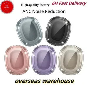 Hot-selling Colorful USA Stock for Model Max Bluetooth Earbuds Headphone Accessories Transparent TPU Solid Silicone Case