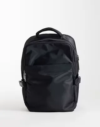ASOS DESIGN travel backpack in black