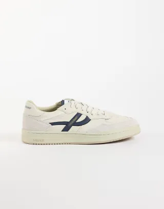 Pompeii Elan Pippa leather sneakers in off-white and navy