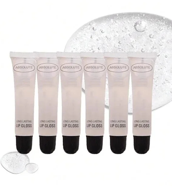 6Pcs Clear Lip Gloss Set Lip Balm Moisturizing Hydrating Long Lasting Non-Sticky High Shine Hydrating Lip Oil For Dry Li