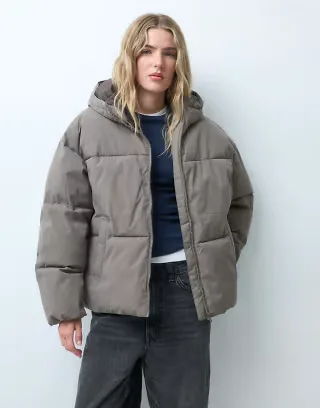 JJXX puffer jacket in khaki