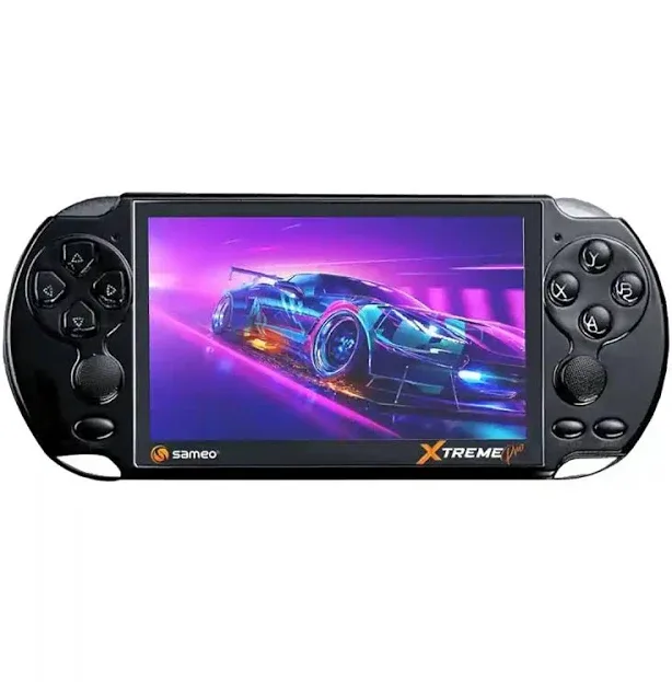Sameo Xtreme Pro Hand-Held Video Gaming Console, 5000+ Games, Black, 5Y+ - Sameo