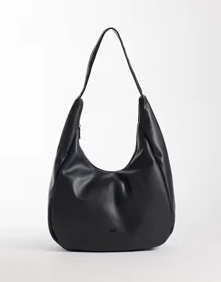 PASQ slouchy shoulder bag in black